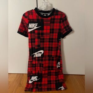 Red and Black Nike Mini Dress